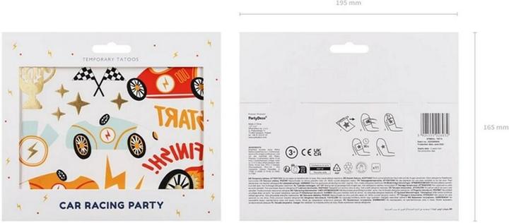Actual product image Partydeco Tattoo Set Car 11 motifs, Category: Tattoo