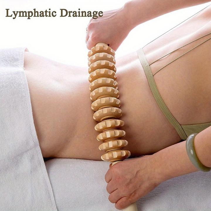 Immagine prodotto PhoneLook Naturholz Anti-Cellulite Massage-Roller für tiefe Muskeln und Gewebe, Lymphdrainage