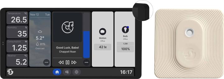 Immagine prodotto Shelly Display a parete X2 + Blu H&T