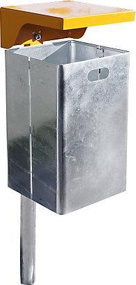 Actual product image kaiserkraft Litter garbage can for outside, hot-dip galvanized (50 l)