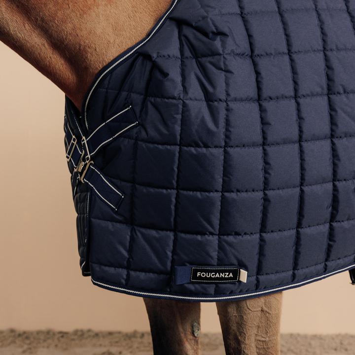 Image du produit Fouganza Couverture d'écurie COMBO 200 cheval/poney bleu marine (165 cm)
