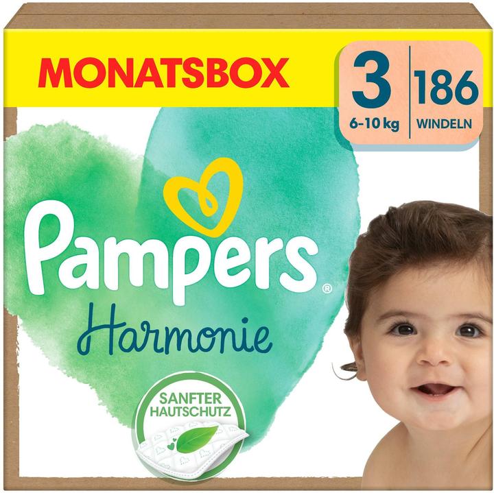 Produktbild Pampers Harmonie (Gr. 3, Monatsbox, 186 Stück)