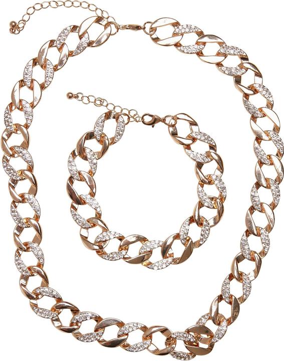 Immagine prodotto Urban Classics Set collana e bracciale di diamanti di base - 14859 (100% zinco)