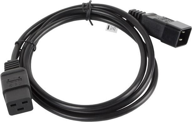 Image du produit Lanberg Przedłużacz kabla zasilającego IEC 320 C19 - C20 VDE 1.8M VDE czarny (1.80 m)