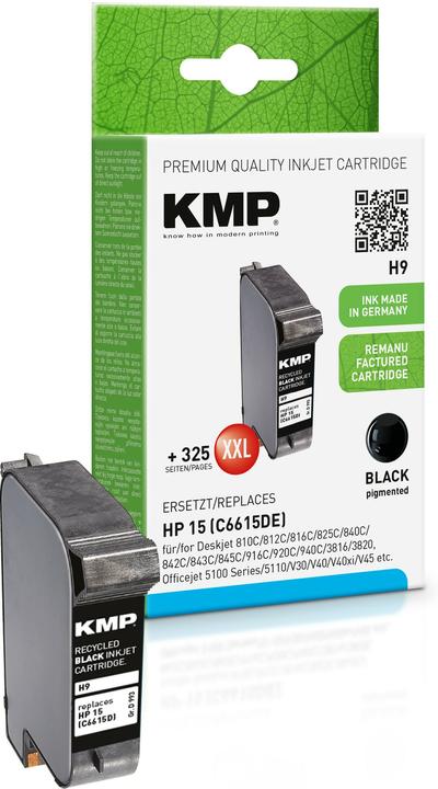 Produktbild KMP H9 Tintenpatrone kompatibel mit HP C 6615 D (BK)