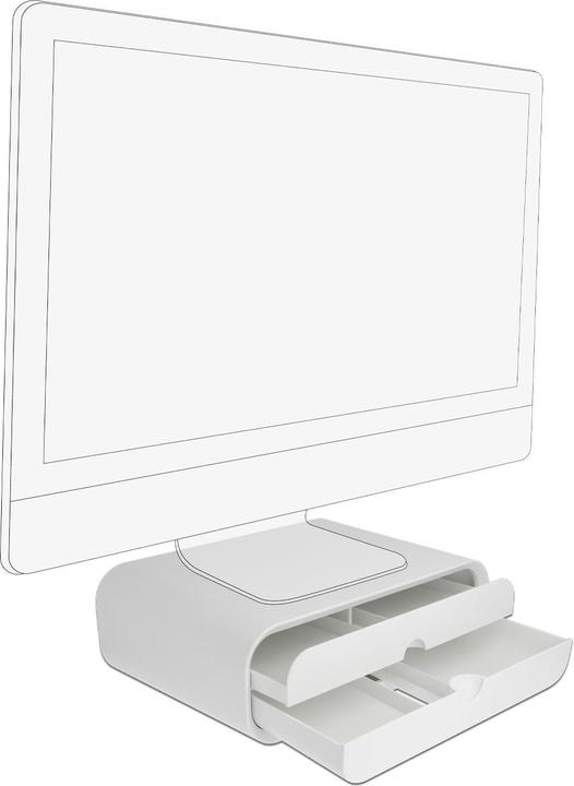 Immagine prodotto Delock 18325 Supporto da tavolo per schermo piatto indipendente bianco