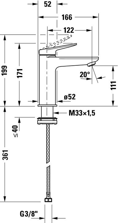 Immagine prodotto Duravit Miscelatore per lavabo monocomando Wave