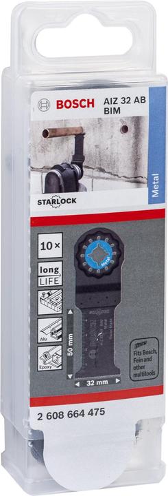 Image du produit Bosch Professional Zubehör Lame de scie plongeante BIM AIZ 32 AB, Metal, 50 x 32 mm, pack de 10
