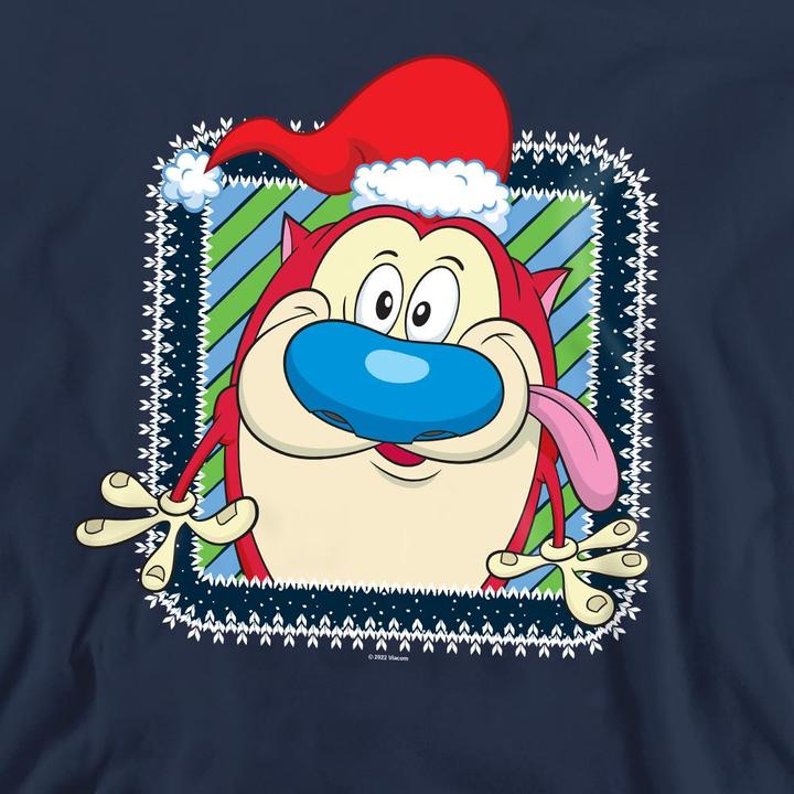 Immagine prodotto Ren & Stimpy Festive Felpa Natale Cappello da Babbo Natale Adulto Unisex (L)