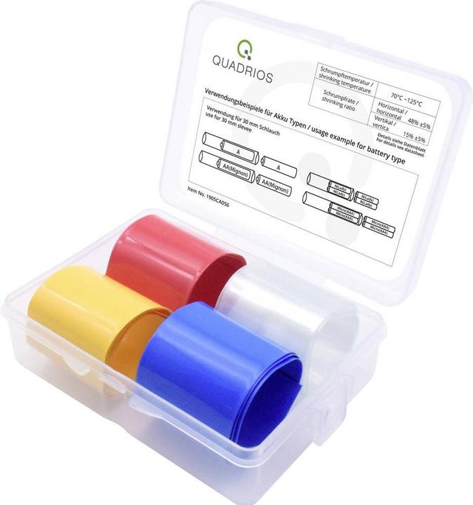 Actual product image Quadrios Battery shrink tubing set 21 flat size