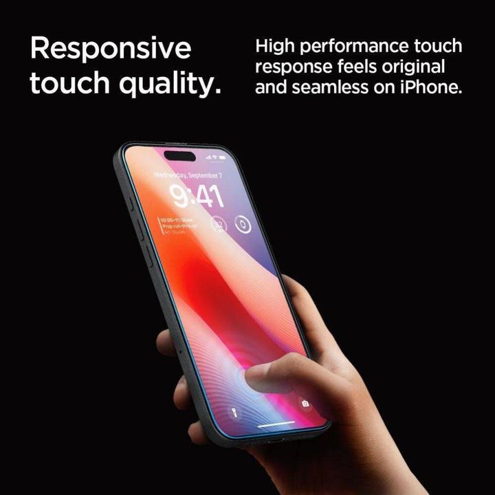 Actual product image Spigen Glas (2 Piece, Apple iPhone 16 Pro)