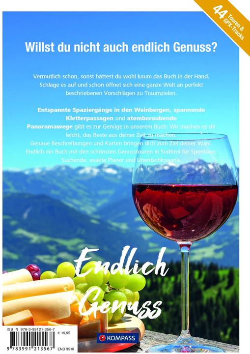 Produktbild Endlich Genuss - Südtirol (Deutsch, Wolfgang Heitzmann, Mark Zahel, Eugen E. Hüsler, Franziska Baumann, Manfred Föger, Brigitte Schäfer, Lisa Aigner, 2022)
