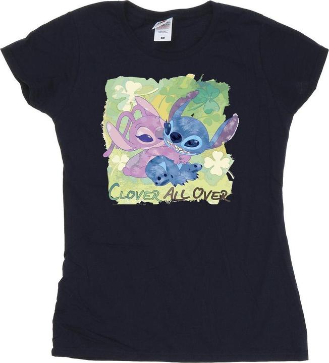 Disney Lilo And Stitch St Patrick's Day Clover TShirt (XL)