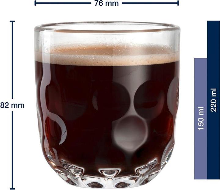 Immagine prodotto Leonardo Cappuccino Becher Gocce mit Untersetzer 220 ml (220 ml, 3 x)