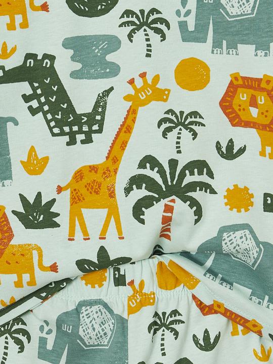 Produktbild Vertbaudet 2er-Pack Jungen Sommer-Schlafanzüge, Savannentiere mit Recycling-Baumwolle (140)