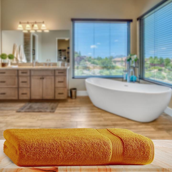Immagine prodotto Casativo Asciugamano da bagno, 100 x 150 cm 100% cotone di lusso, con 2 bordi, terra (150 x 100 cm)