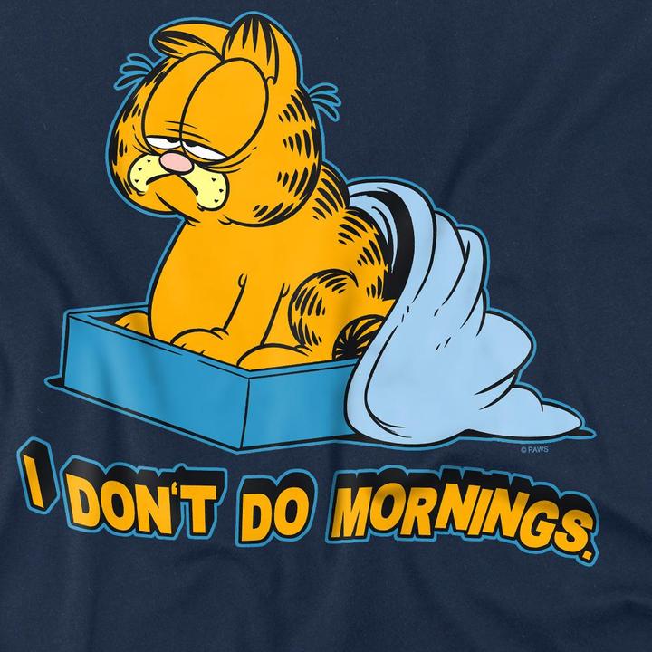 Immagine prodotto Garfield I Don't Do Mornings Maglietta Uomo (4XL)