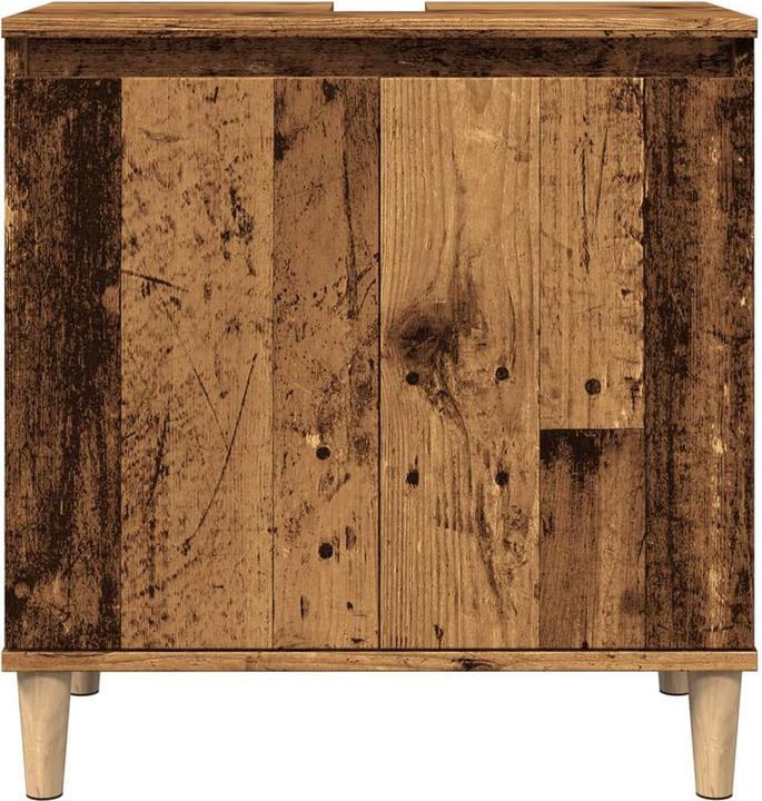 Image du produit VidaXL Waschbeckenunterschrank Unterschrank Badschrank Badmöbel Altholz-Optik (58 x 33 x 60 cm)