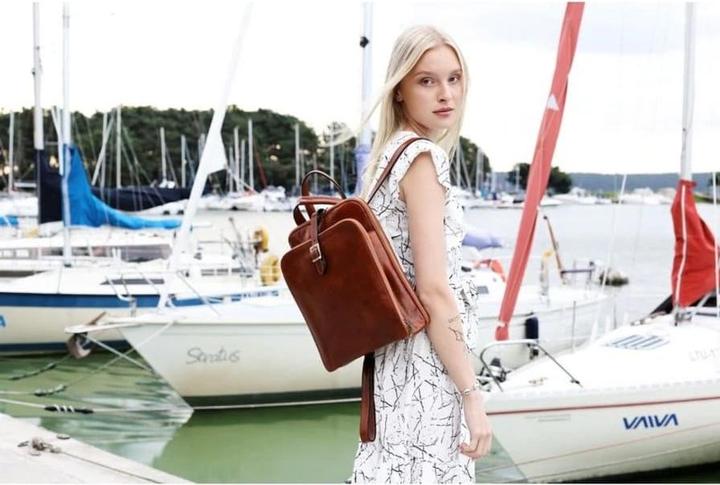 Image du produit Only-Bags.Store Sac à dos en cuir pour femme, sac convertible