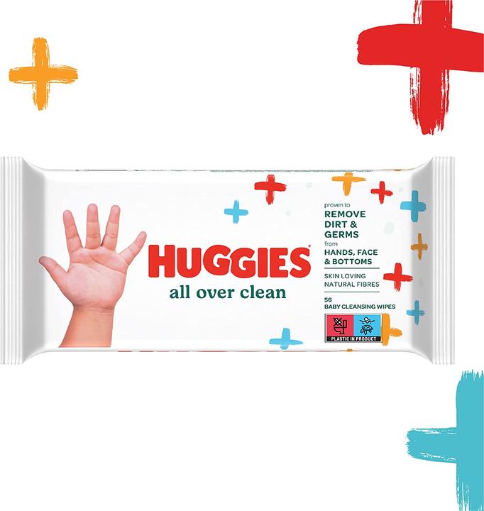 Actual product image Huggies All Over Clean (56 Piece)