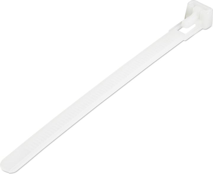 Image du produit StarTech 12cm(5") Liens de serrage réutilisables, 7mm(1/4") de large, 30mm(1-1/8") de diamètre 22kg(50lb) (Serre-câbles en plastique, 8 mm, 100 pcs)