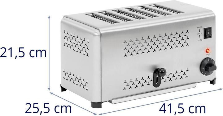 Image du produit Royal Catering Grille-pain - 2 500 W - 6 tranches -