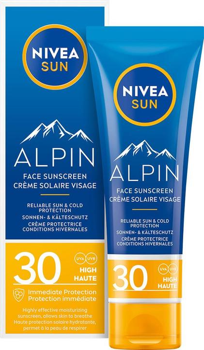 NIVEA Sun Alpin Sonnencreme fürs Gesicht (Sonnencreme Gesicht, SPF 30, 50 ml, 69 g)