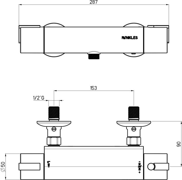 Produktbild Nikles Thermostatmischer Techno 1-Weg