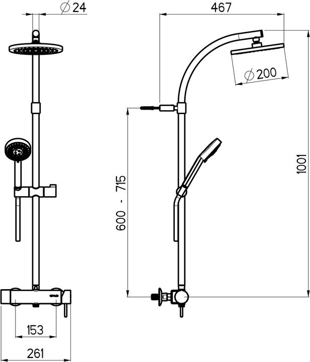 Actual product image Nikles Fresh single lever mixer shower system