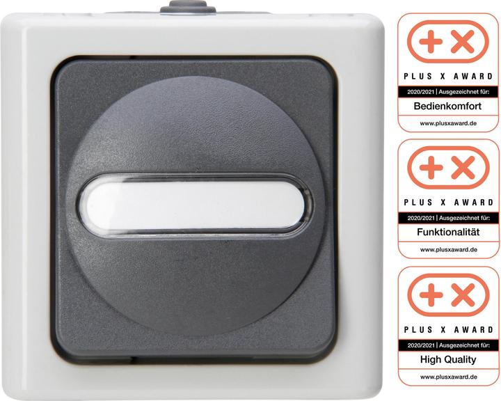 Actual product image Kopp Blue Electric Surface-mounted damp-proof pushbutton NO contact