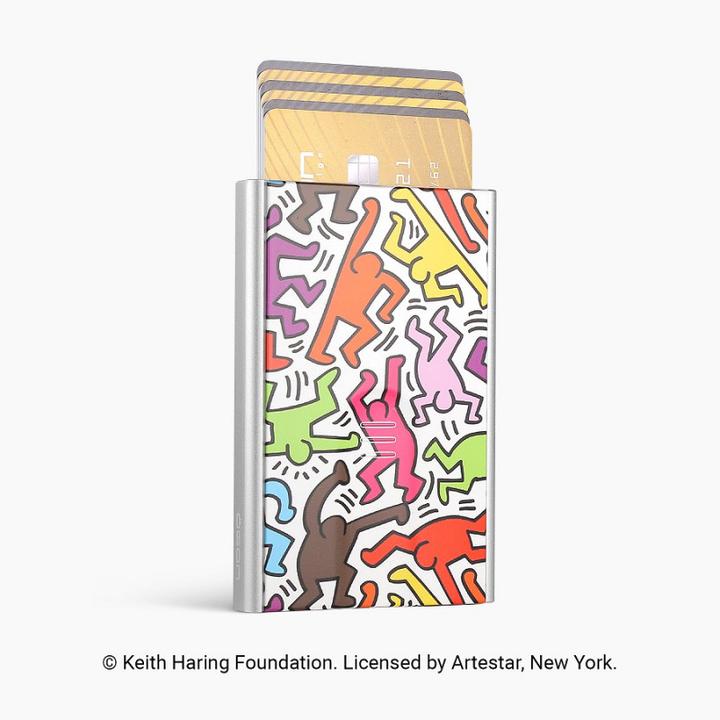 Actual product image Ögon Credit card holder K.HARING Colour Slider Print