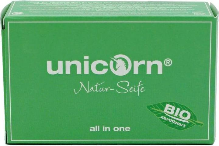 Actual product image Unicorn Naturseife All-in-one 100g mit Seifendose (Hard soap)