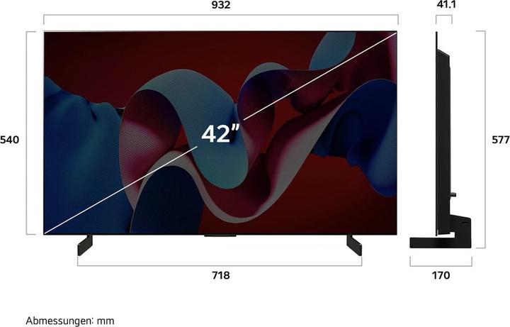 Actual product image LG TV OLED42C48LA (2024) (42", C4, OLED, 4K, 2024)