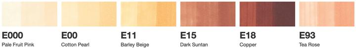 Actual product image Copic skin tones (Grey, 5 mm, 6 x)