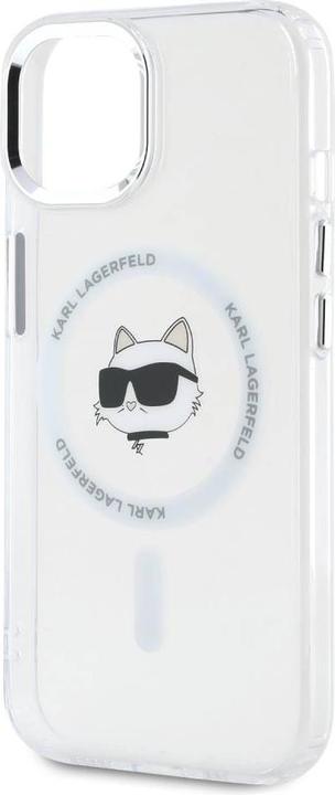 Image du produit Karl Lagerfeld IML Choupette Tête Métallique Cadre MagSafe Etui pour iPhone 15 Transparent (Apple iPhone 15)