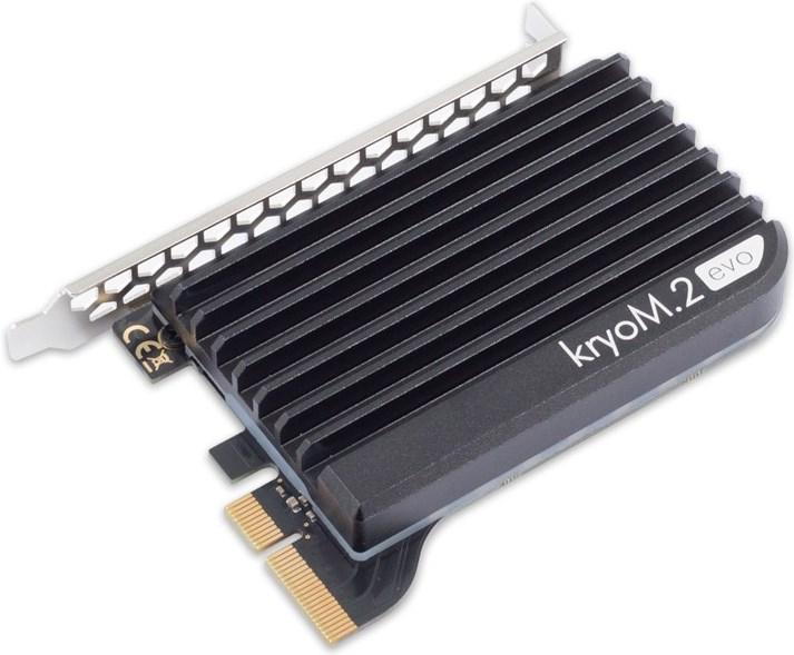 Produktbild Aqua Computer Aquacomputer kryoM.2 evo PCIe 3.0/4.0 x4 Adapter f??r M.2 NGFF PCIe SSD, M-Key mit Passivk??hler (1 x)