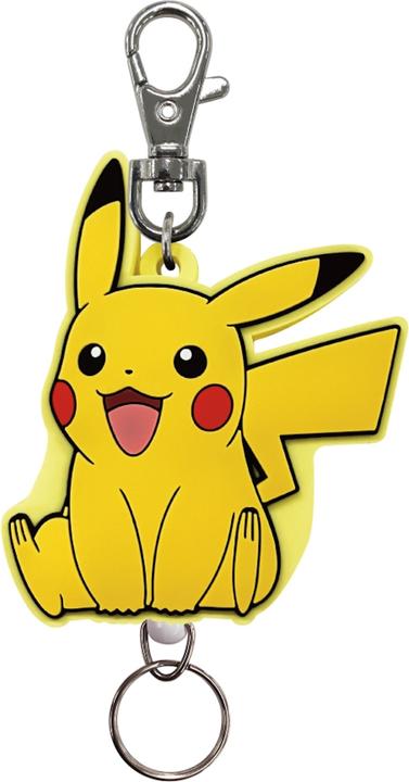 Pokémon Rubber Reel Key Holder Pikachu (lächelnd)