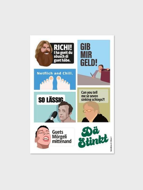 Actual product image SwissMeme Sticker sheet - Meme 3