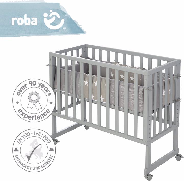 Produktbild Roba Stuben- & Beistellbett 3in1 mit Barriere Little Stars
