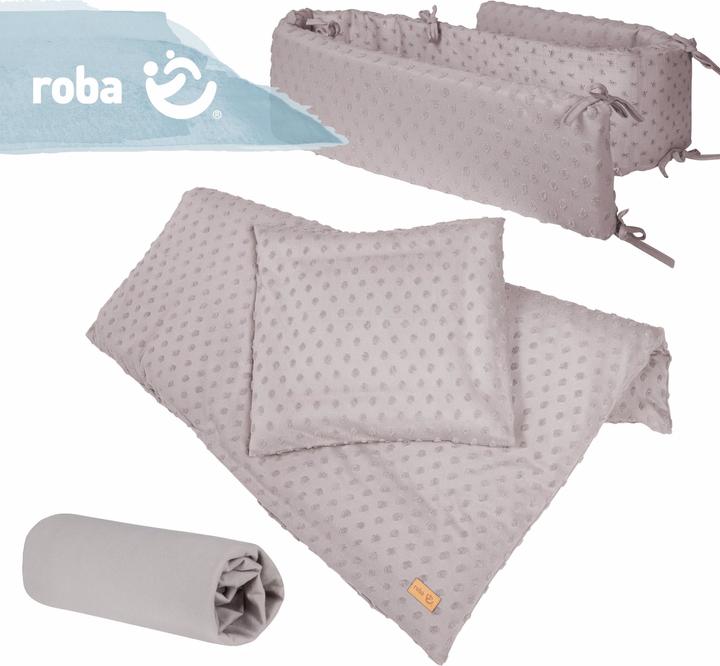 Immagine prodotto Roba Set regalo BIO Jersey Sleeping Large Lil Planet Grey (100 x 135 cm, 40 x 60 cm)