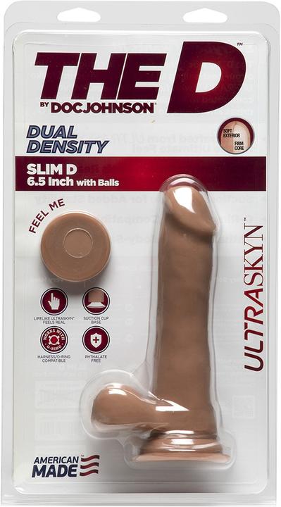 Actual product image Doc Johnson Slim D - 6.5 Inch With Balls Ultraskyn