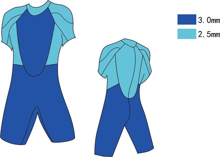 Actual product image Zaosu Aqua Essential Shorty (3 mm, 2.5 mm, 2 mm, XXL)