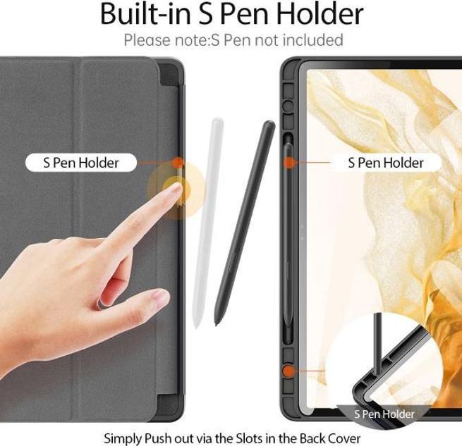 Actual product image Dux Ducis Case Domo Samsung T870 / T875 Tab S7 11 / X700 / X706 Tab S8 black (Galaxy Tab S8, Galaxy Tab S7)