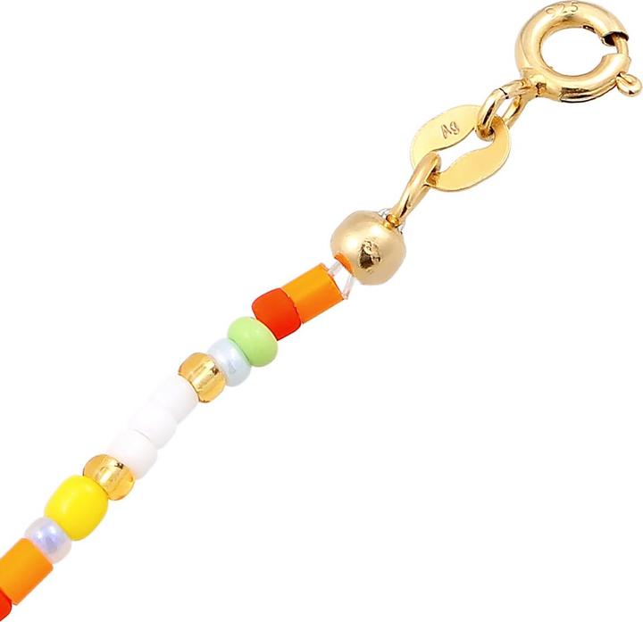 Immagine prodotto Elli Girocollo, multicolore, segno della pace (Argento 925 placcato oro, Vetro, Nessuna pietra preziosa, Plastico, 36 cm)