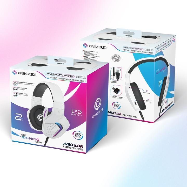 Produktbild Oniverse Gaming Headset Meteor - Frost White (Kabelgebunden)