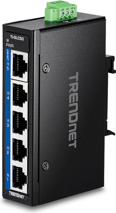 Trendnet TI-GLC50 5-Port Gigabit Industrial DIN-Rail Mini (5 Ports)