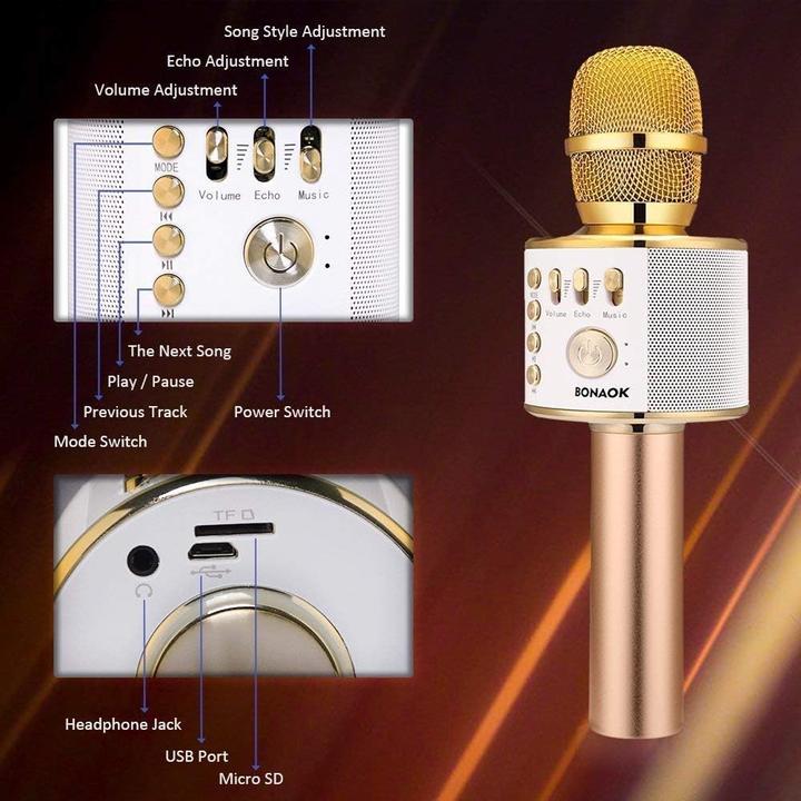 Produktbild Bonaok Kabelloses Bluetooth Karaoke Mikrofon