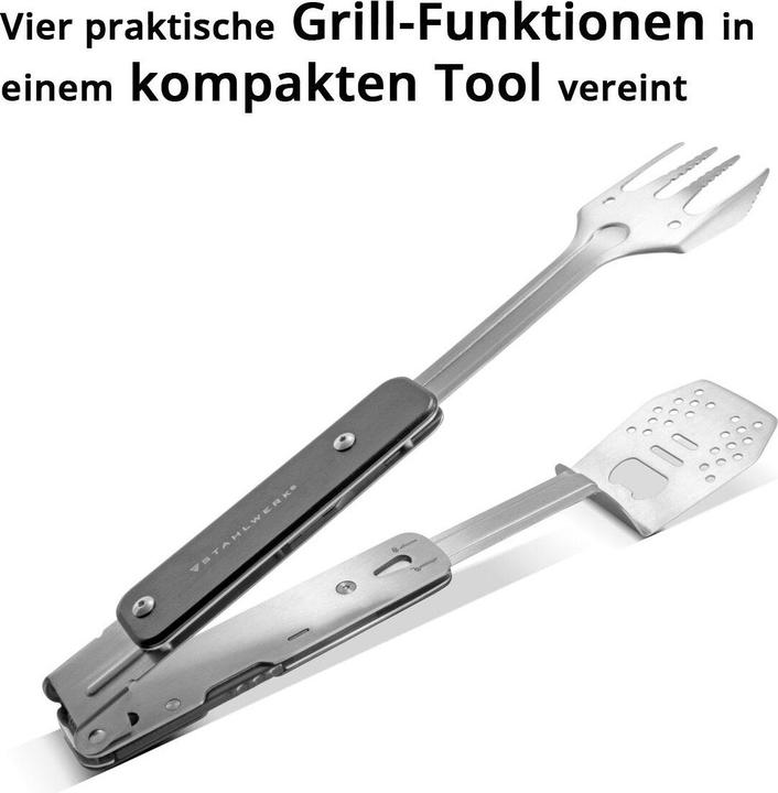 Produktbild Stahlwerk Grill-Set mit 4-in-1 BBQ Multitool-Grillbesteck
