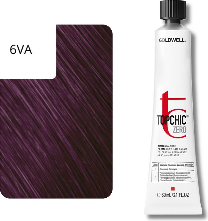 Image du produit Goldwell Topchic Zero - 6VA Violet foncé Blond cendré (6VA - Violet foncé blond cendré)