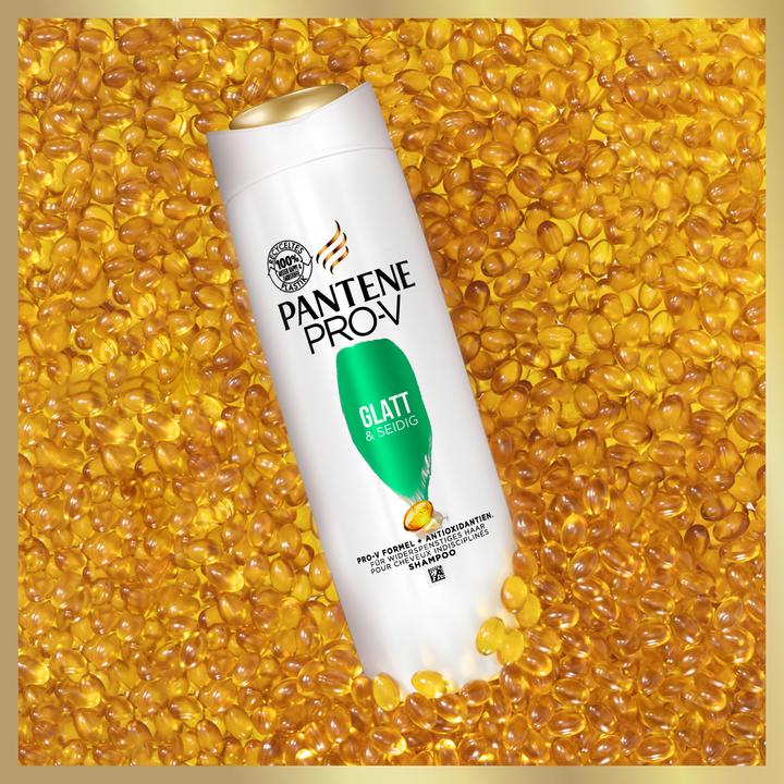 Produktbild Pantene Pro-V Glatt & Seidig (300 ml, Flüssiges Shampoo)